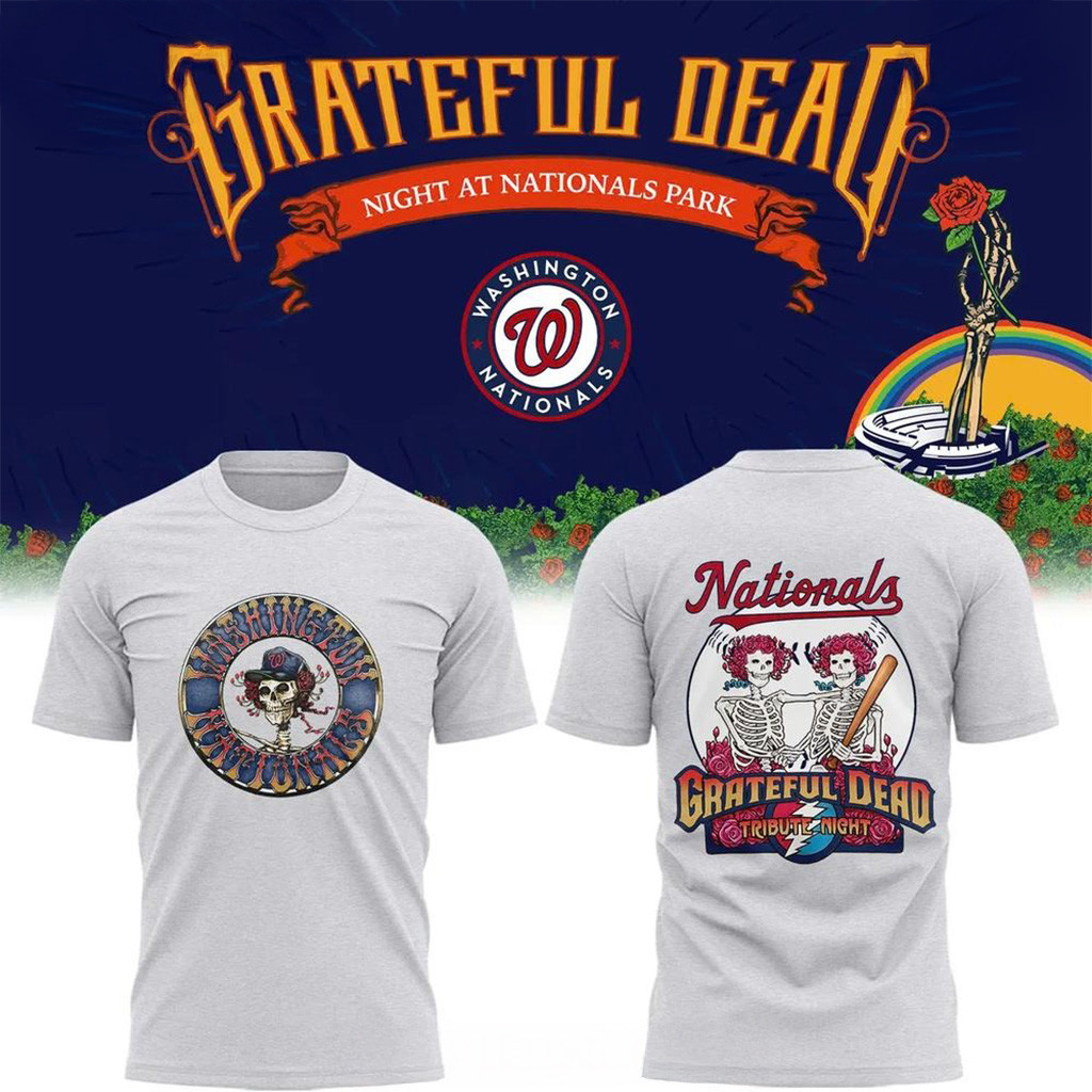 Washington Nationals Grateful Dead Tribute Night 2025 T-Shirt Washington Nationals Merch