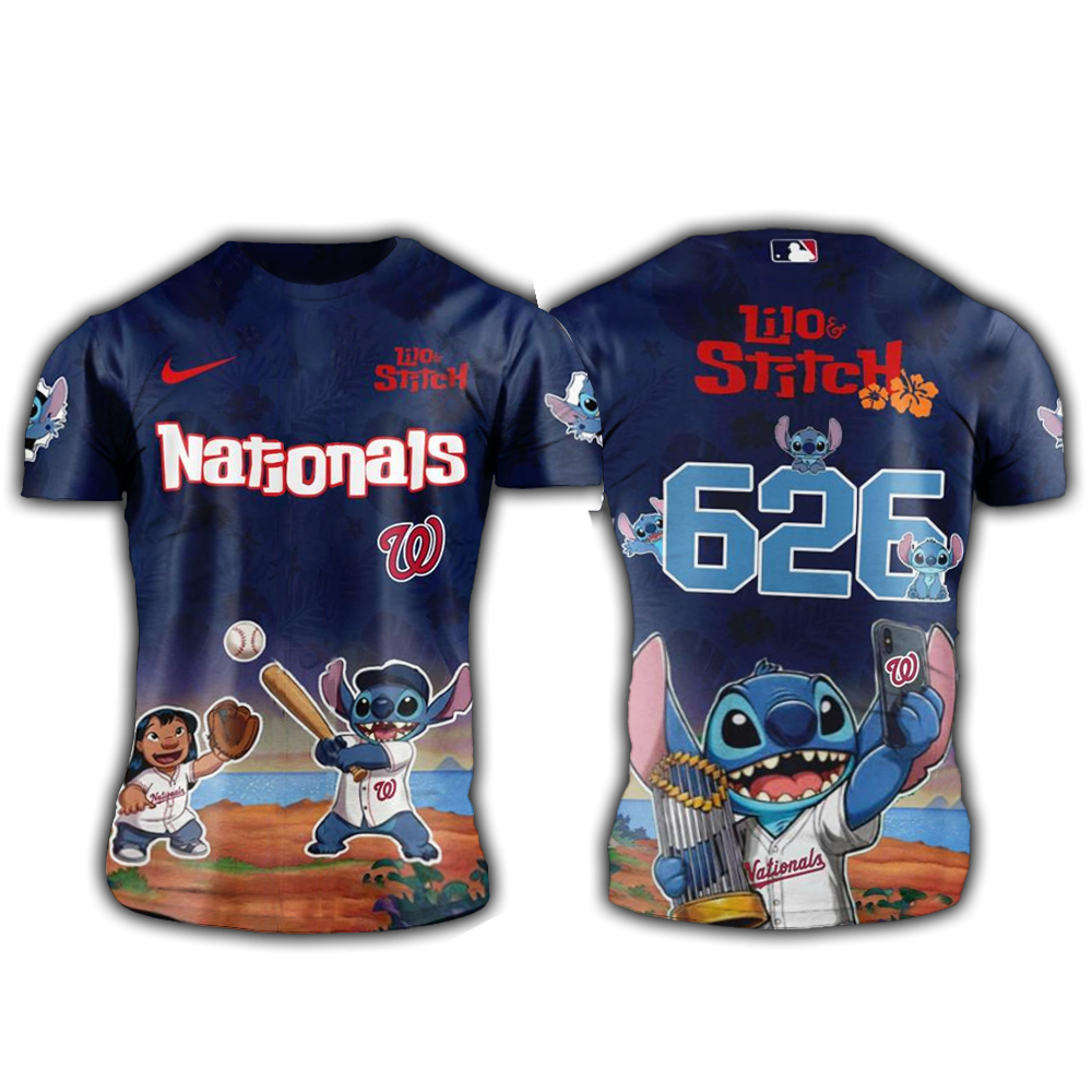 Washington Nationals Lilo And Stitch 626 Shirt Washington Nationals Merch Fathers Day Gifts