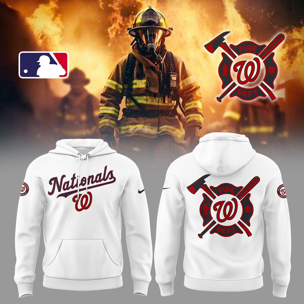 Washington Nationals x Firefighter Appreciation Night Hoodie Gifts For Baseball Fans