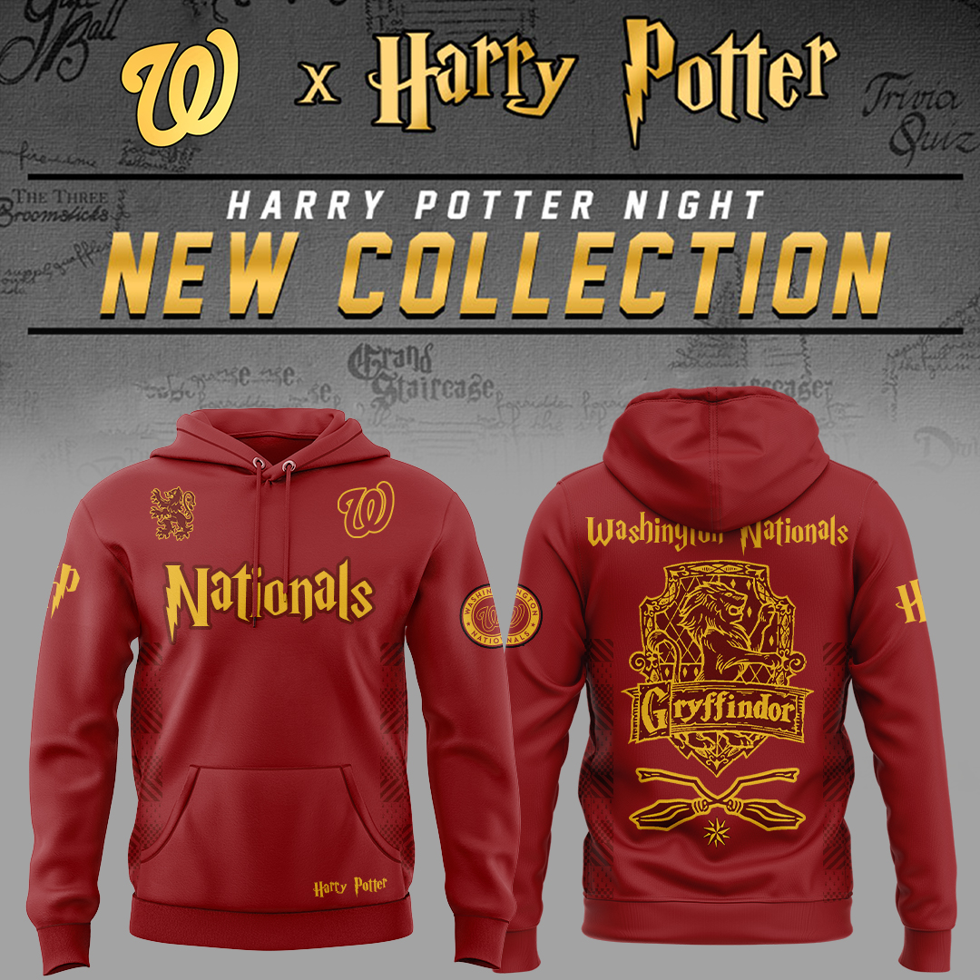 Washington Nationals x Harry Potter Night Gryffindor House Hoodie Baseball FatherÃ¢â‚¬â„¢s Day Gifts