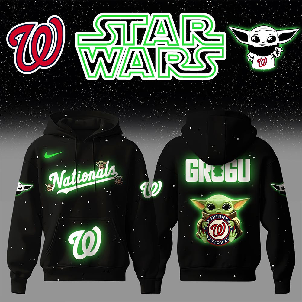 Washington Nationals x Star Wars Baby Yoda Game Night Hoodie Best Gifts For Baseball Fans