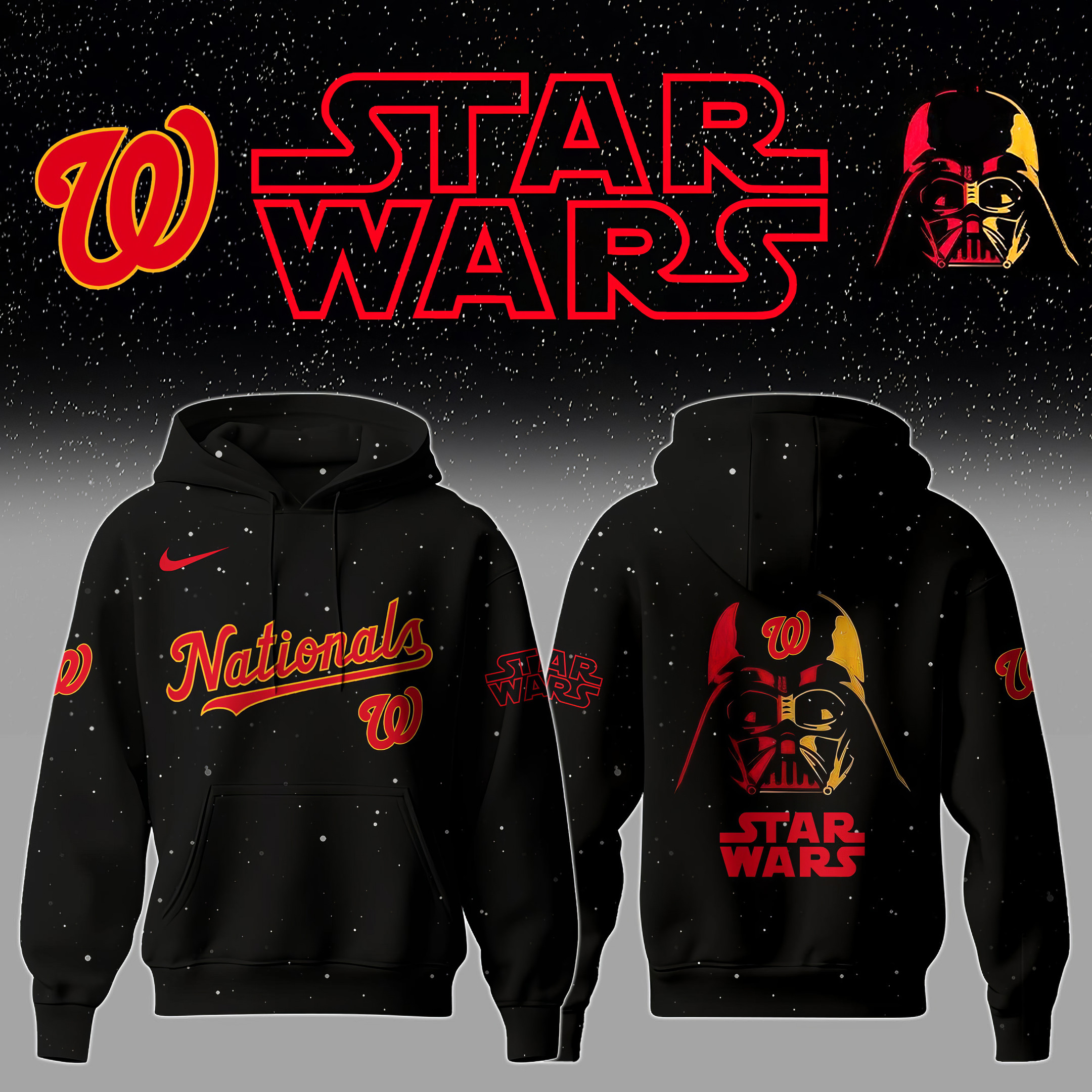 Washington Nationals x Star Wars Night Hoodie Best Gifts For Baseball Fans