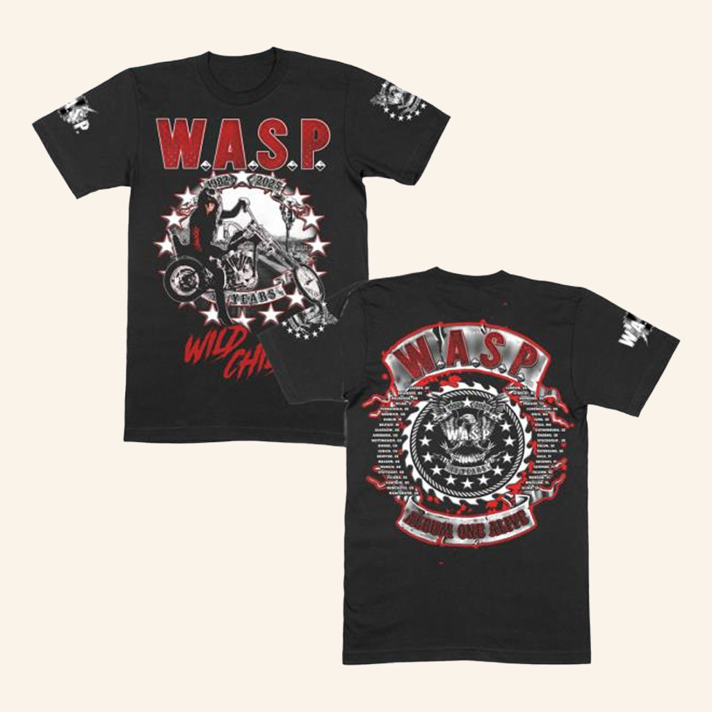 Wasp MFL Merch Wild Child World Tour 2025 Black Tour T-Shirt Fans Gifts