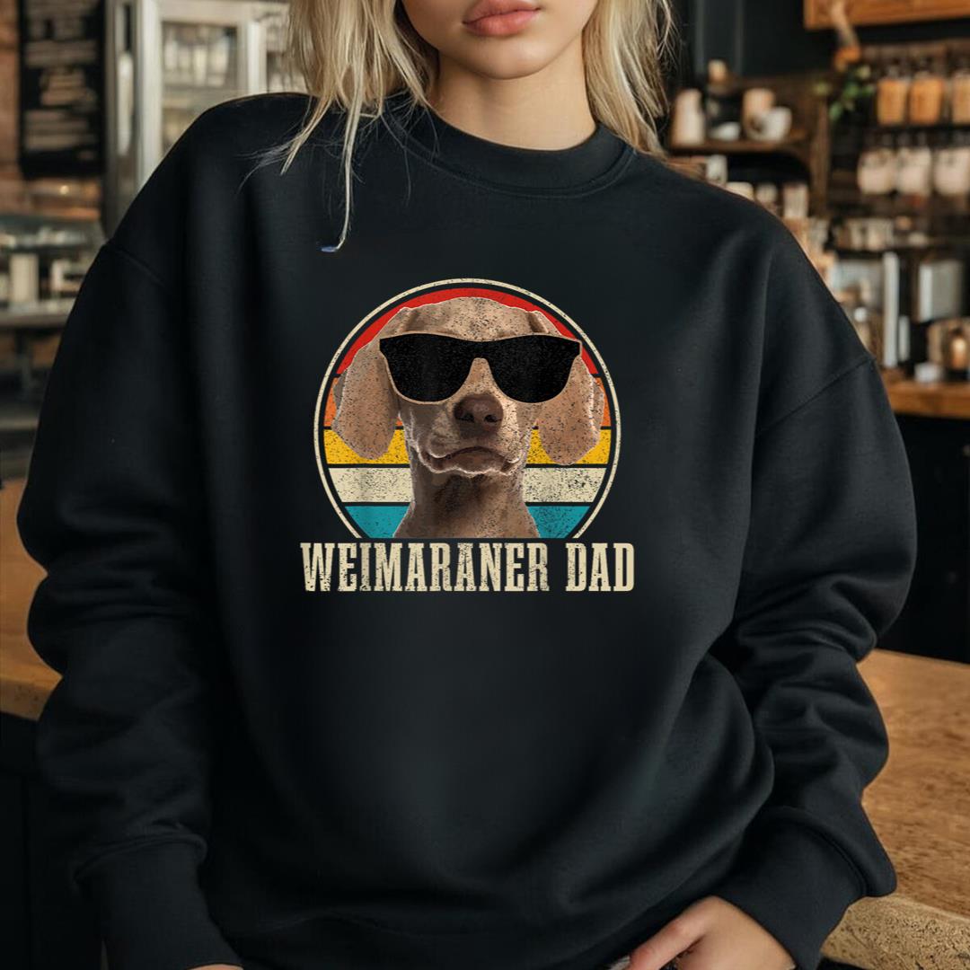 Weimaraner Dad Retro Vintage Funny Weimaraner Dog Dad