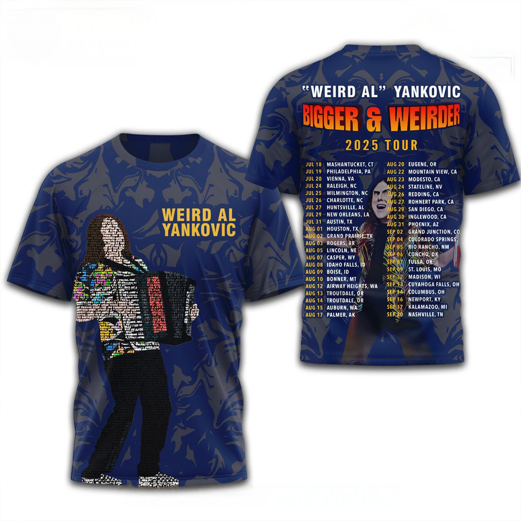 Weird Al Yankovic Bigger Weirder 2025 Tour Special Shirt Fan Merch Gifts For Dad