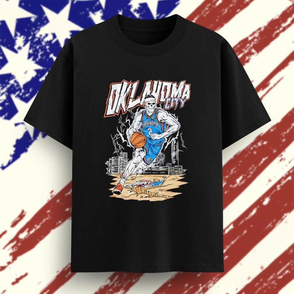 Welcome To Basketball Oklahoma City Thunder Skeleton Player T-Shirt OKC Merch Dad Gifts