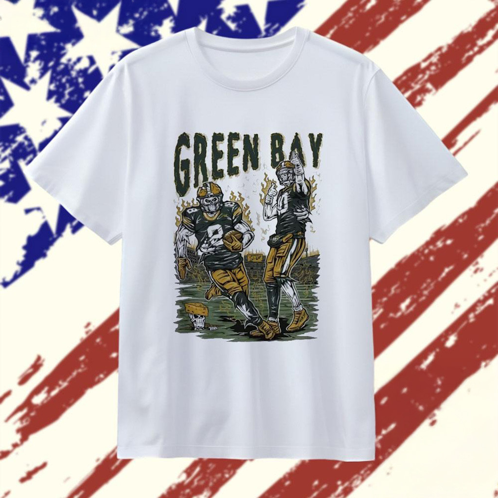Welcome To Football Green Bay Packers Skeleton Player T-Shirt Green Bay Packers Merch