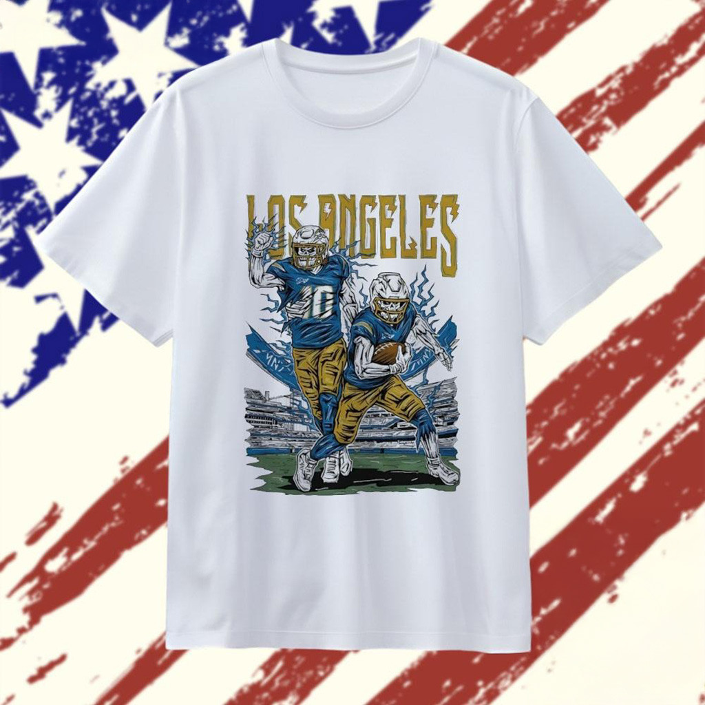 Welcome To Football Los Angeles Chargers Skeleton Player T-Shirt Los Angeles Chargers Merch