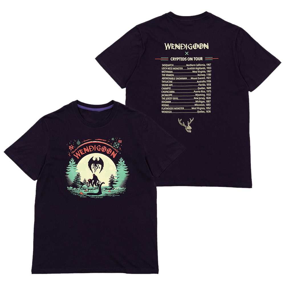 Wendigoon Merch Wendigoon Cryptids On Tour T-Shirt Best Fathers Day Gifts