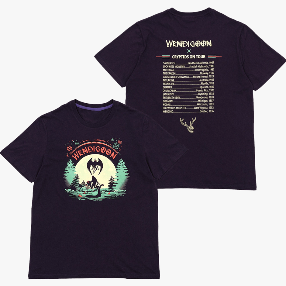 Wendigoon Merch Wendigoon Cryptids On Tour T-Shirt Best Fathers Day Gifts Gifts For Friends