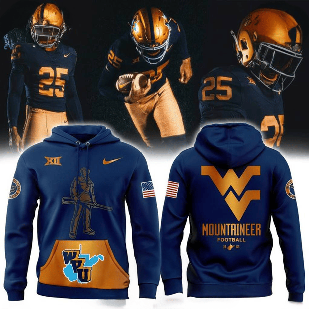 West Virginia Mountaineers 1965 Throwback  Edition Hoodie Football Gifts For Men