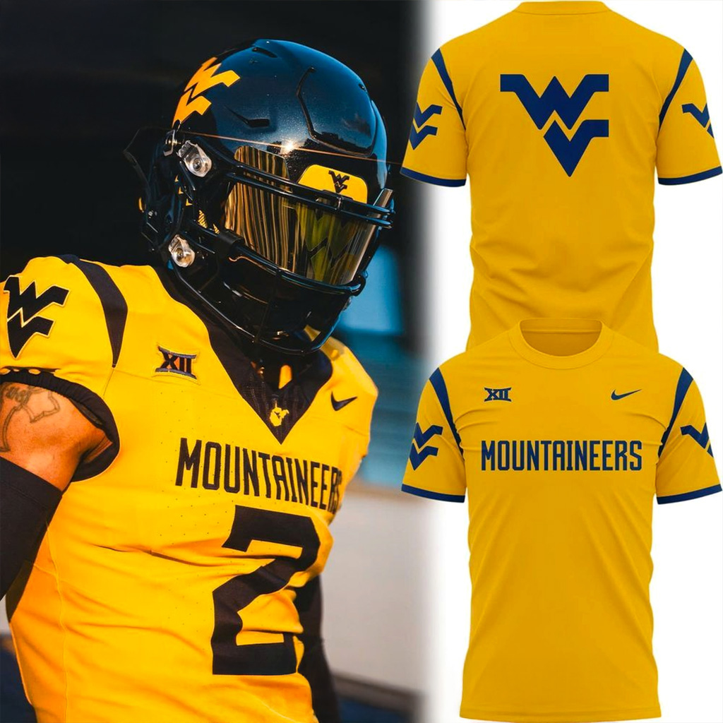 West Virginia Mountaineers T Shirt West Virginia Merch Football Gifts For Men