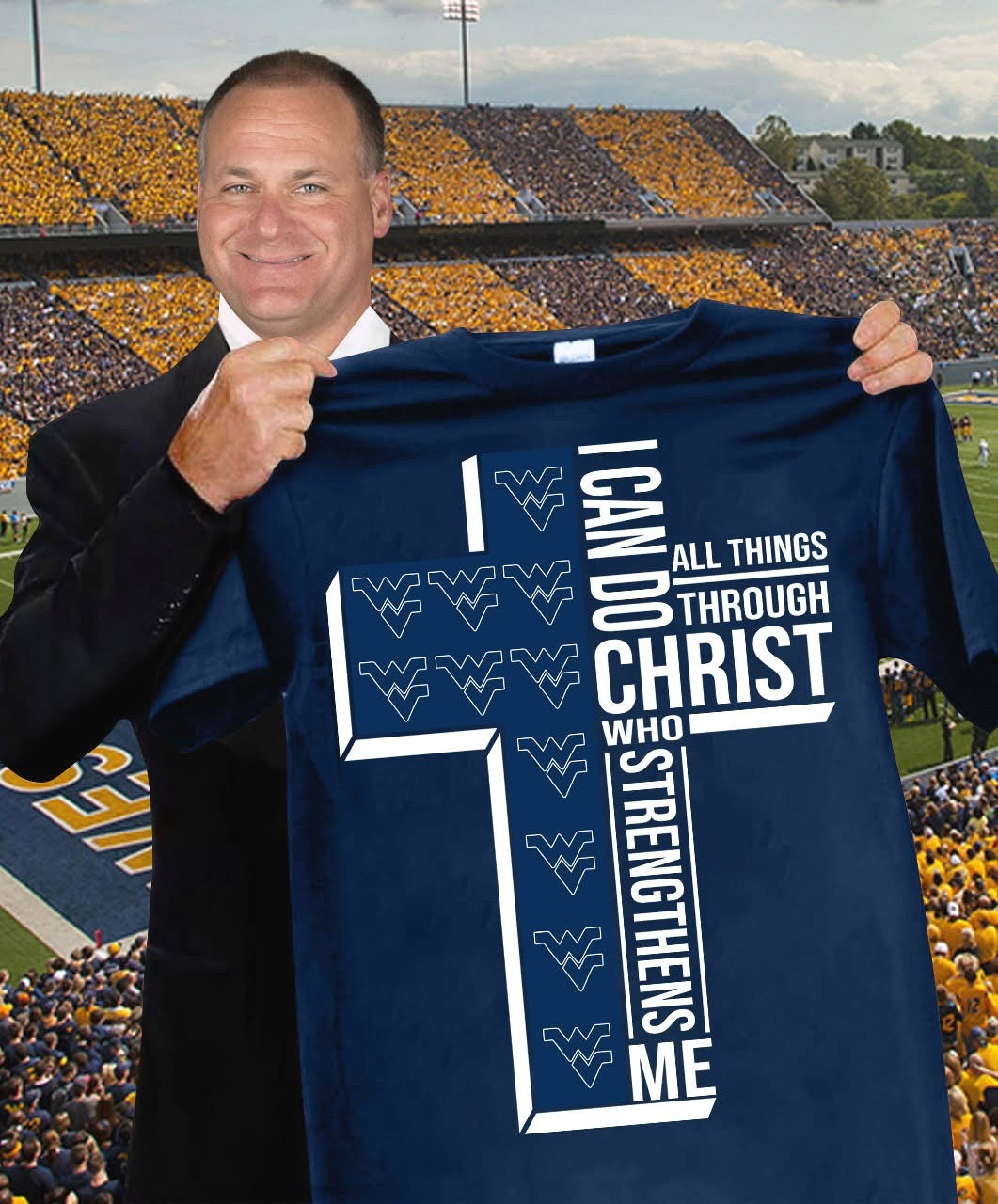 West Virginia University I Can Do All Things Through Christ Shirt West Virginia University Merch