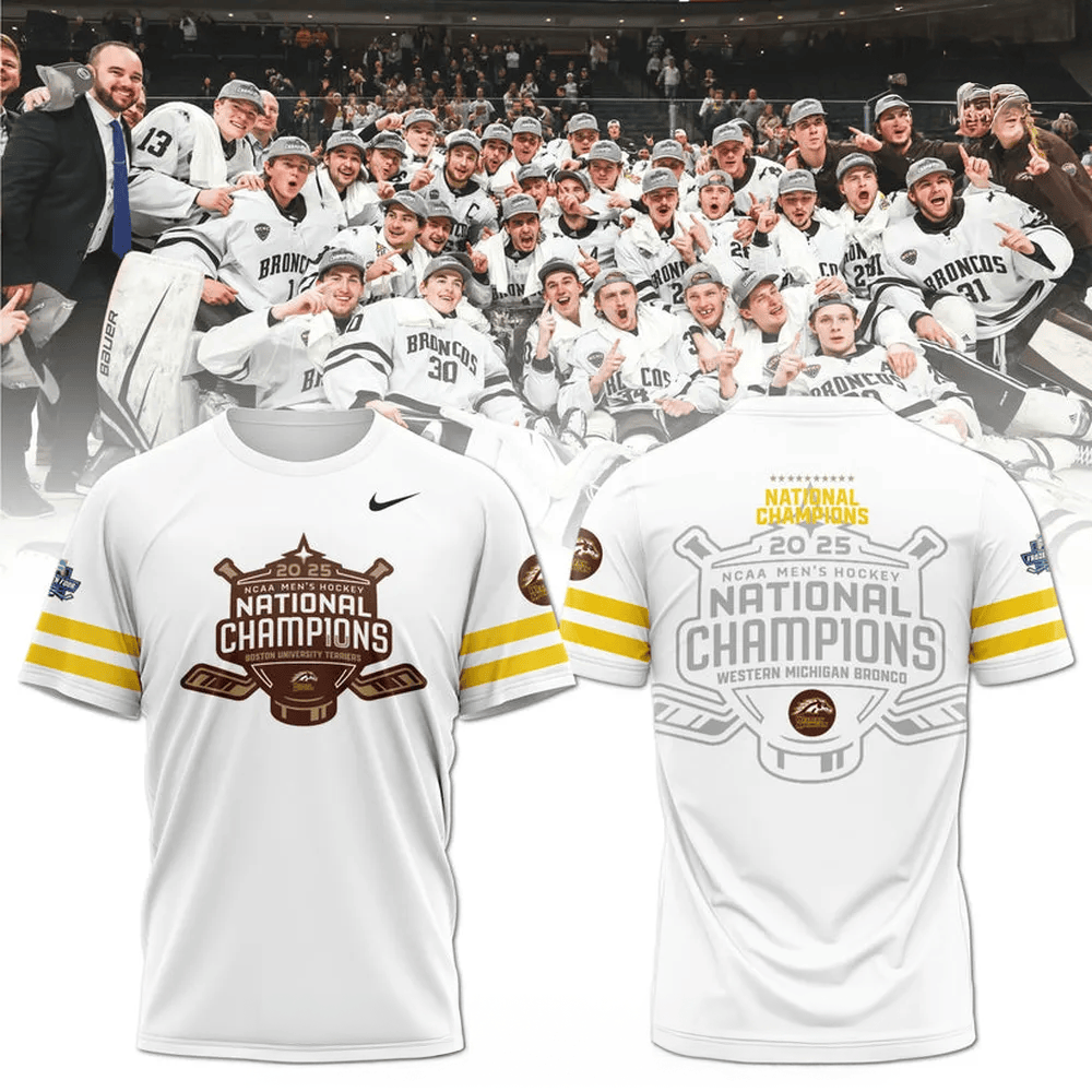Western Michigan Broncos 2025 National Champions T-Shirt Gifts For Hockey Fan