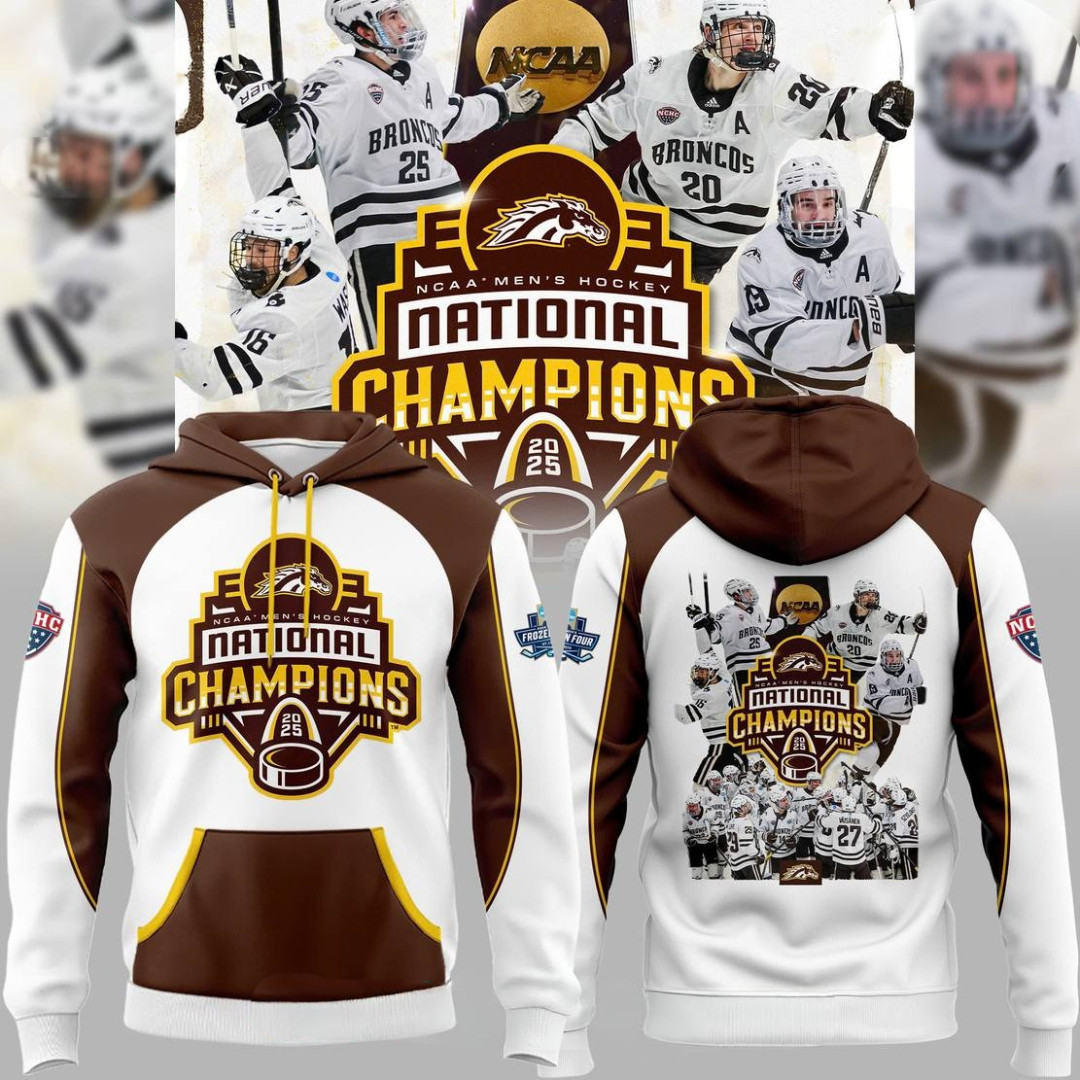 Western Michigan Broncos National Hockey Champions 2025 Hoodie Gifts For Fans
