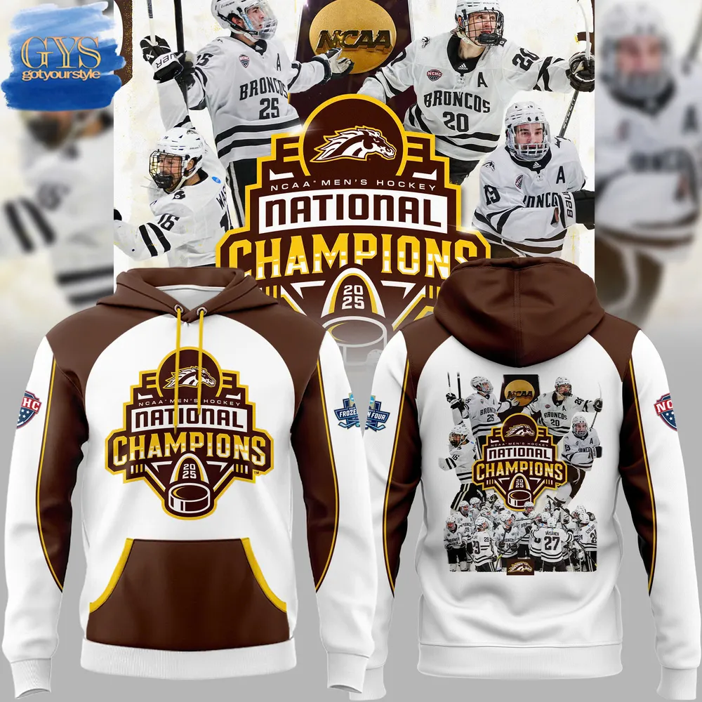 Western Michigan Broncos NCAA Mens Hockey Champions Hoodie
