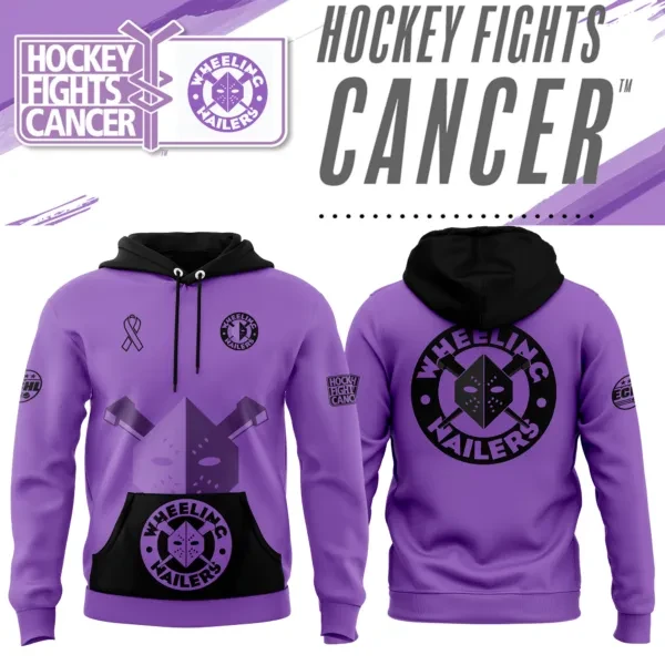 Wheeling Nailers x Hockey Fights Cancer Hoodie Best Gifts For Hockey Lovers