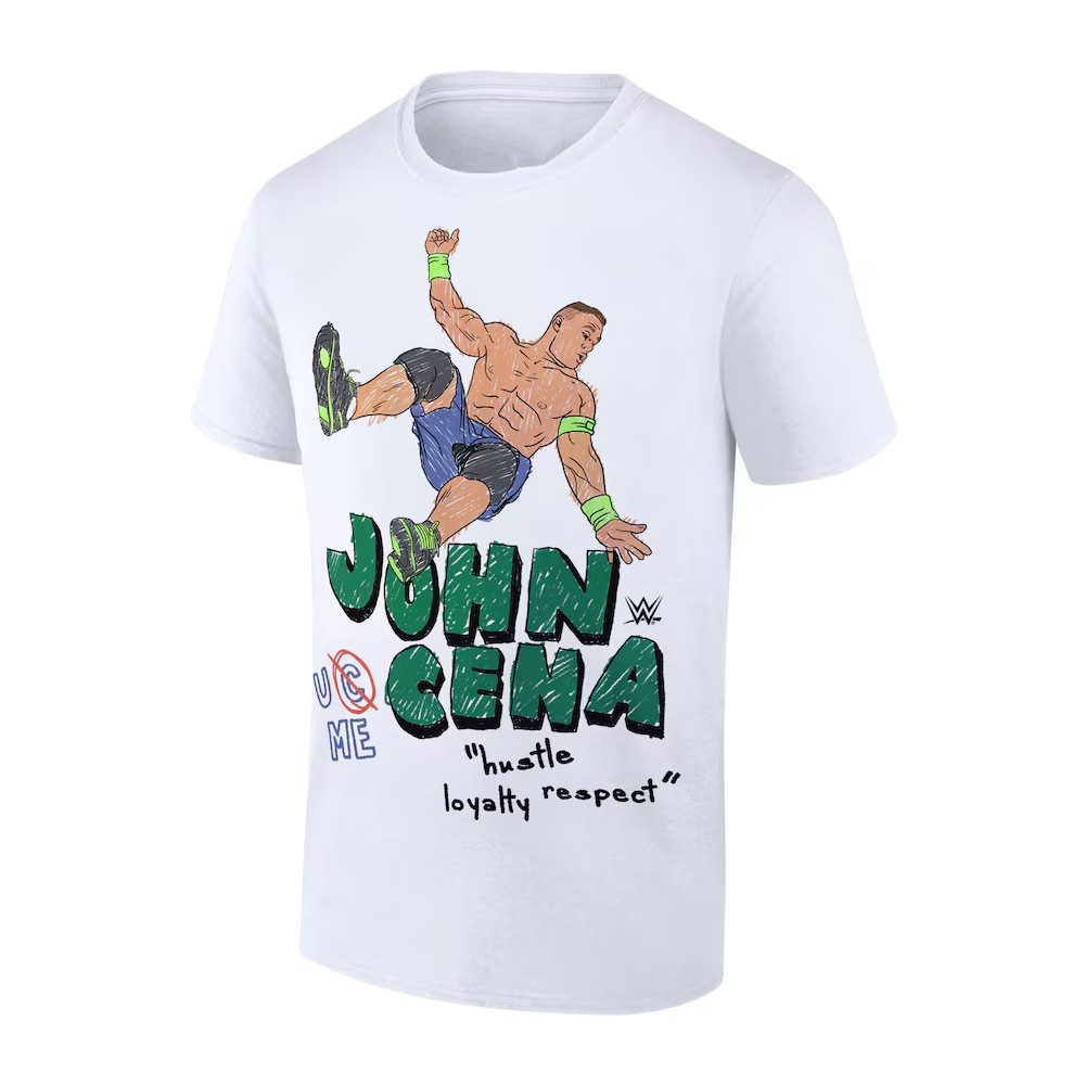 White John Cena U Cant See Me T-Shirt Good Fathers Day Presents