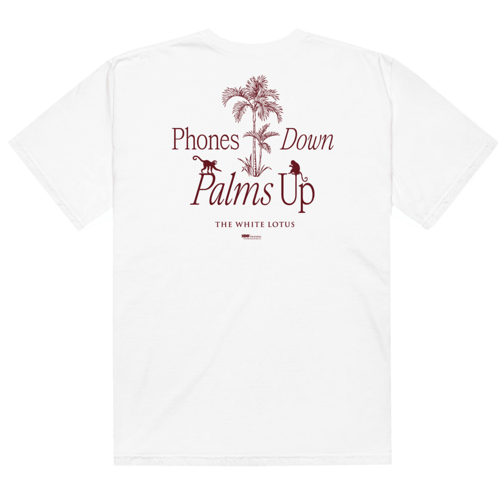 White Lotus Merch The White Lotus Phones Down Palms Up T-Shirt Fathers Day Gifts For Husband