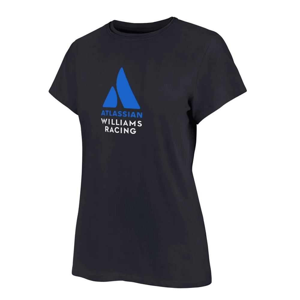 Williams F1 Merch Atlassian Williams Racing Core Logo T-Shirt For Womens Williams Racing Merch