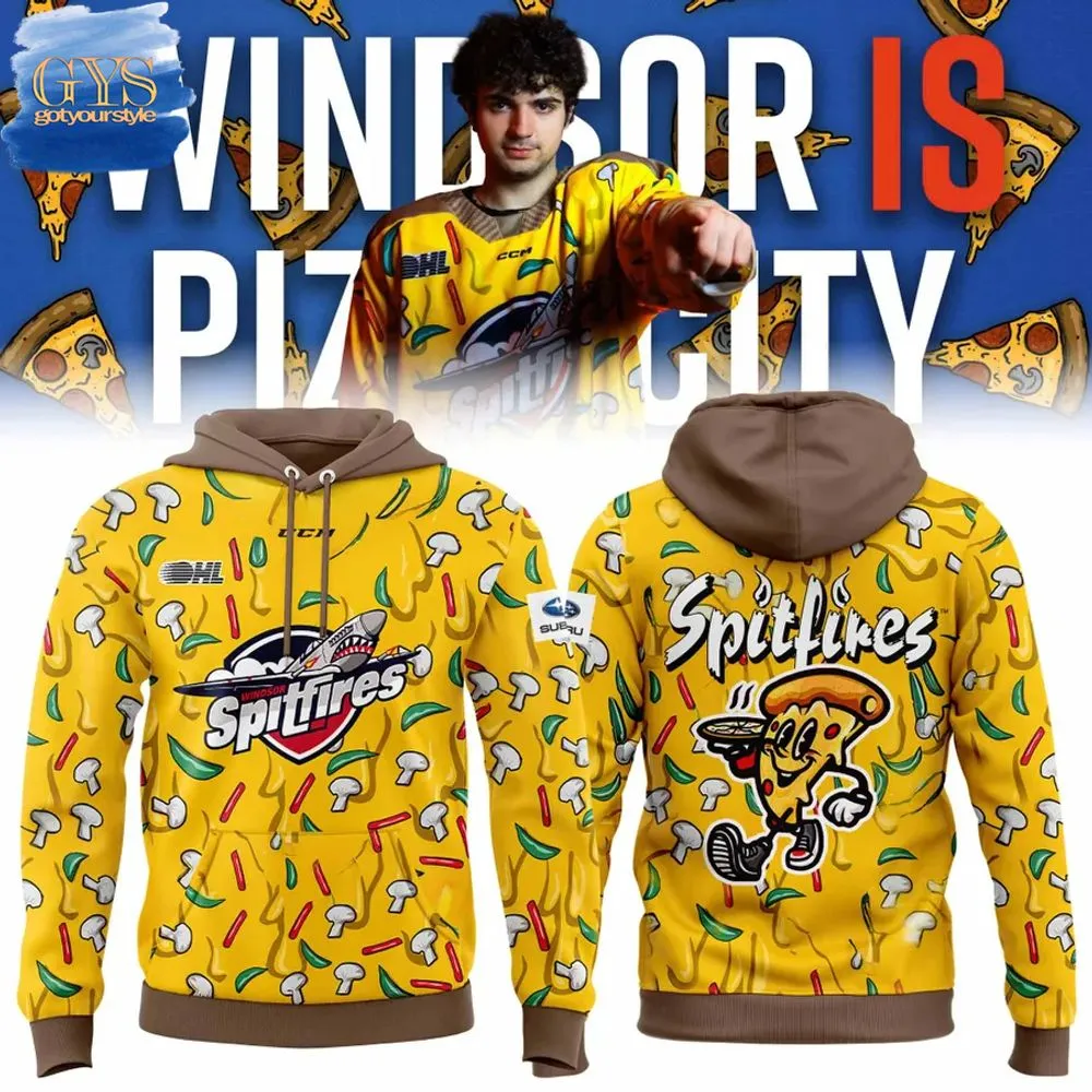 Windsor Spitfires Pizza City Limited Edition Hoodie 2025