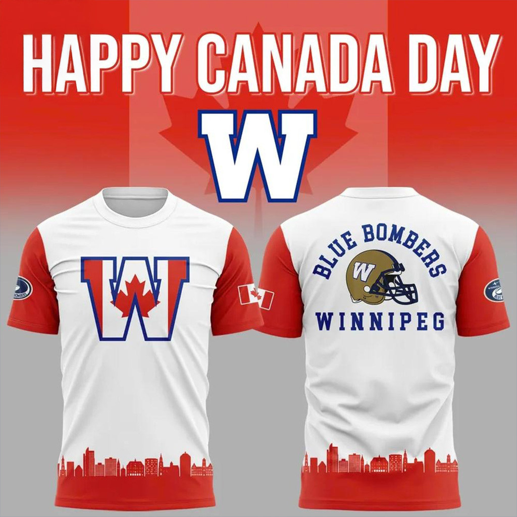 Winnipeg Blue Bombers 2025 Canada Day T-Shirt Bombers Merch Gifts For Dad