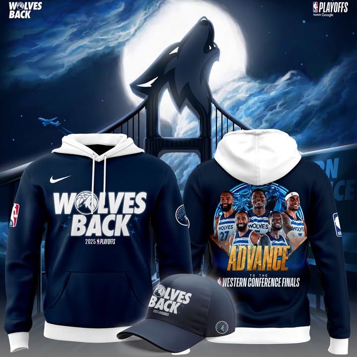 Wolves Back 2025 Playoffs Hoodie Advance Western Conference Finals Best Gift For Fans