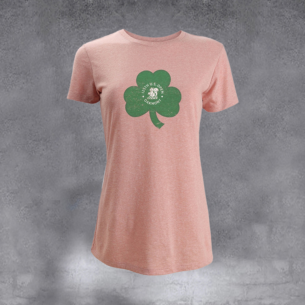 Womens 2025 U.S. Open Pink St. Patricks Day 2 Tri Blend T shirt Gifts For Mom