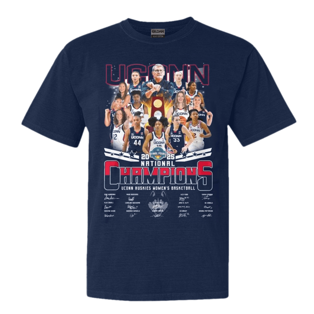 Womens Basketball 2025 Uconn Huskies National Champions T-Shirt Uconn Merch Mothers Day Gifts