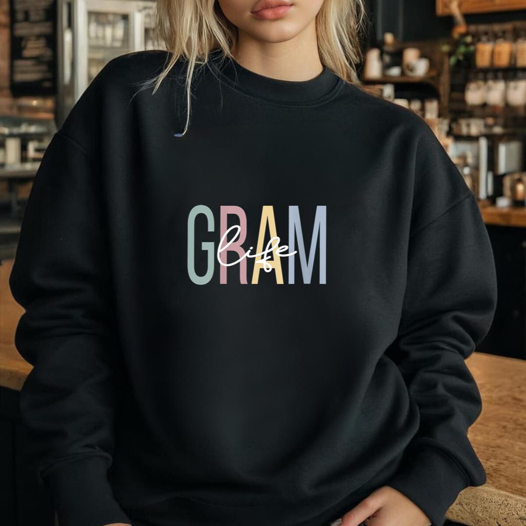 Womens Gram Life Gram Grandma Boho Gram Grandmother V-Neck