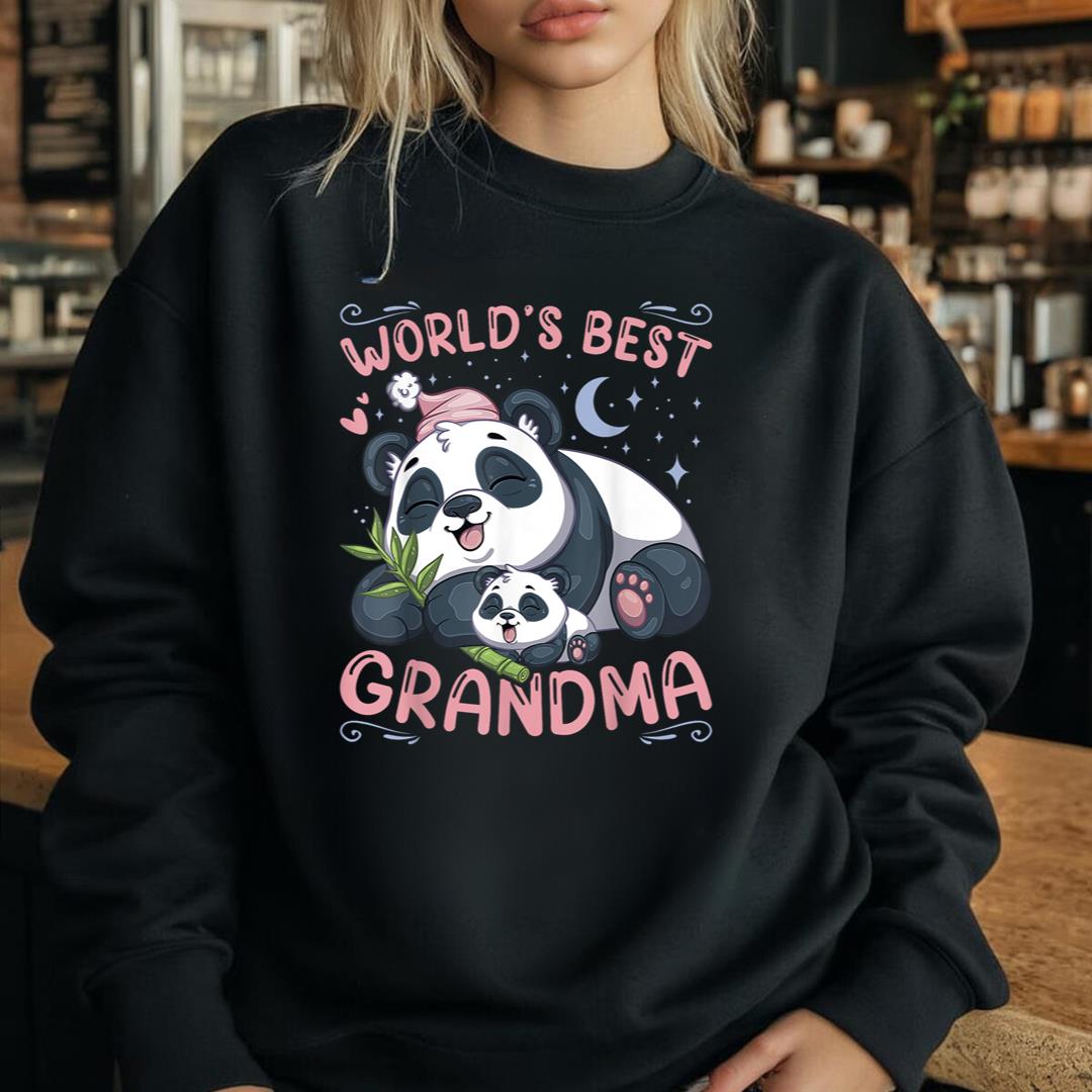 WorldÃ¢â‚¬â„¢s Best Grandma Pajama Top Panda Grandmother & Cub