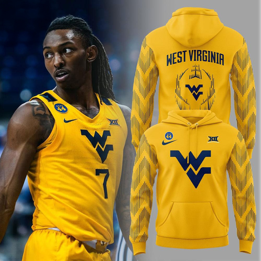 WVU Basketball Wear Yellow  Edition Hoodie Cool Gifts For Basketball Fans
