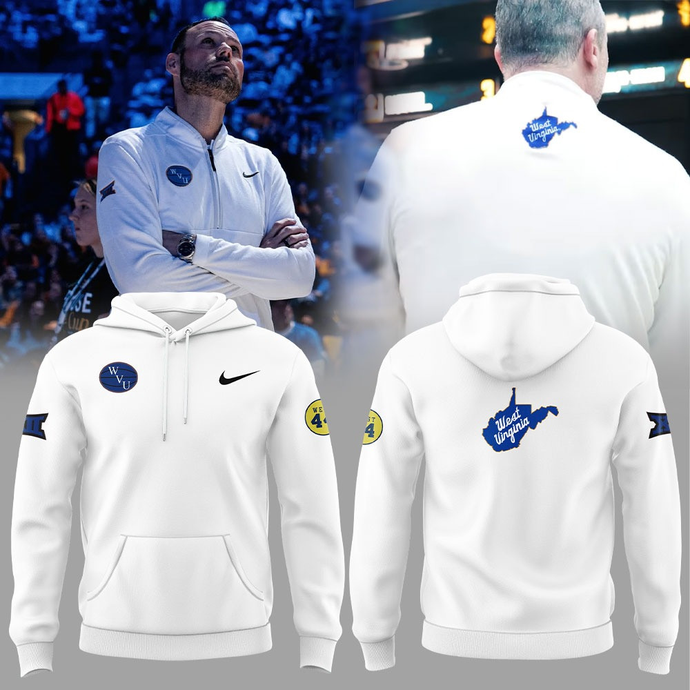 WVU Coach Darian DeVries West 44 Hoodie West Virginia Mountaineers MenÃ¢â‚¬â„¢s Basketball Fans