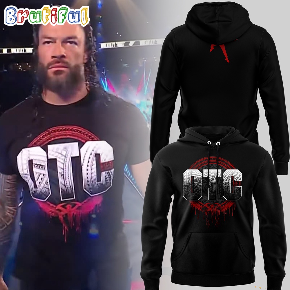 WWE Black Roman Reigns OTC Hoodie Shirt