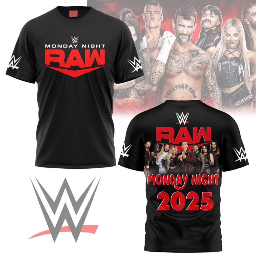 WWE Raw Monday Night 2025 Celebration T-Shirt Gift Ideas For Fans