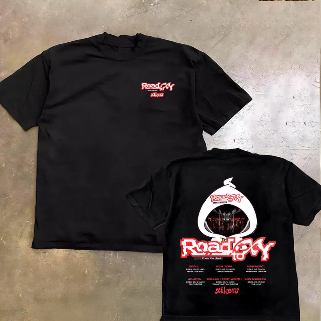 Xikers 2025 World Tour Shirt Xikers Road To XY Enter The Gate T-Shirt House Of Tricky Merch