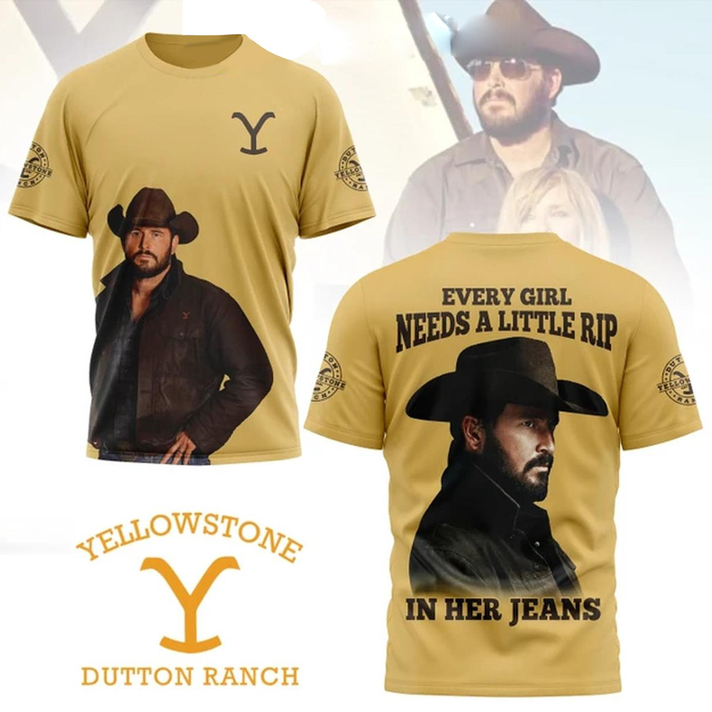 Yellowstone Every Girl Needs A Little Rip In Her Jeans T-Shirt Gifts For Fans