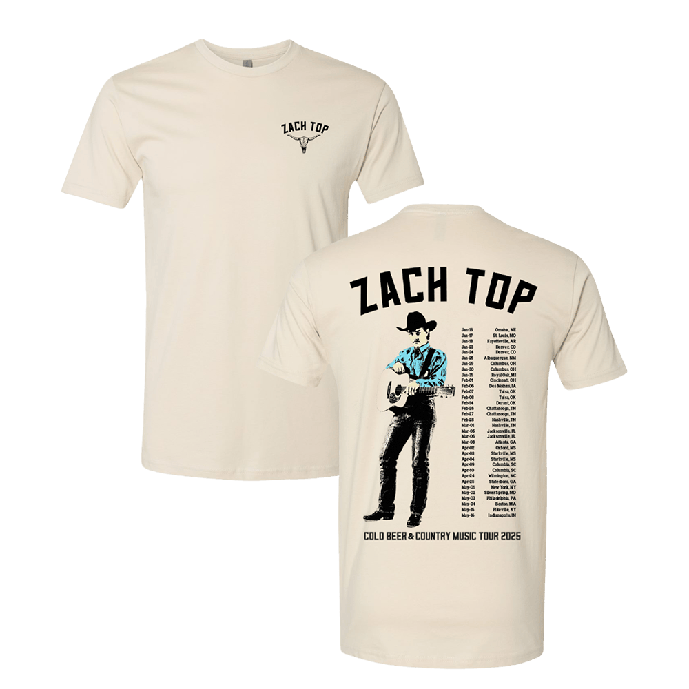 Zach Top Merch Zach Top 2025 Natural Tour T-Shirt Gifts For Music Fans