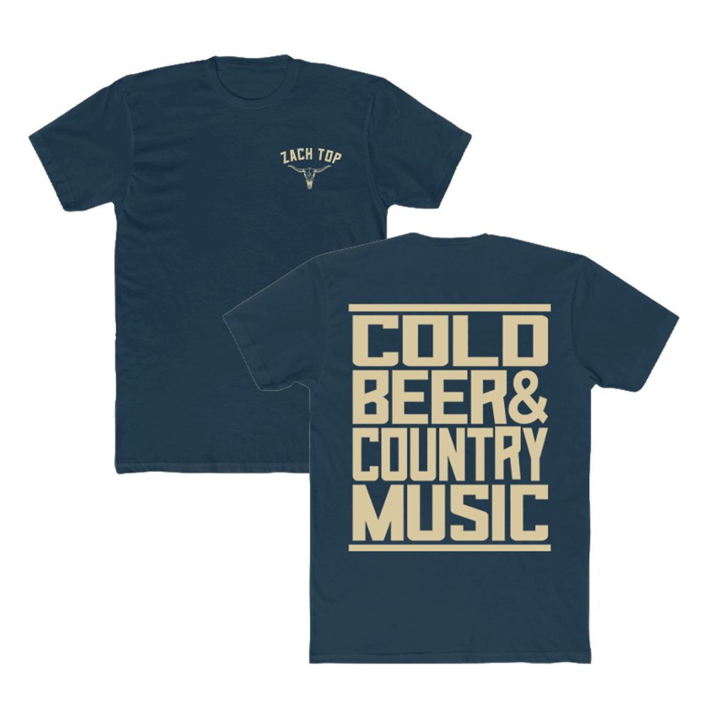 Zach Top Merch Zach Top Colo Beer And Country Music T-Shirt Navy Music Gifts For Fans