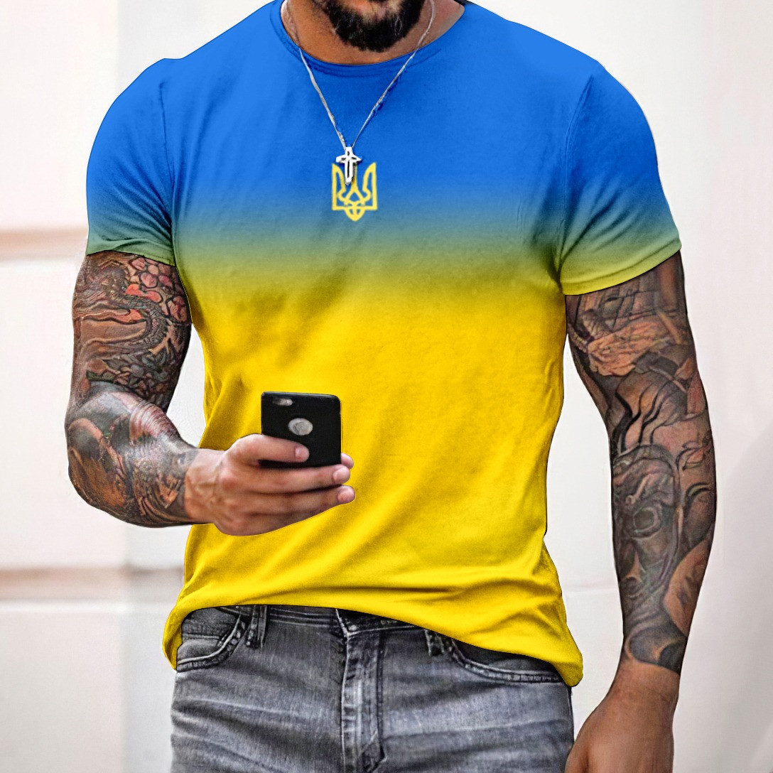 Zelensky Shirt Ukrainian Trident Symbol Patriotic T-Shirt Gifts For Him