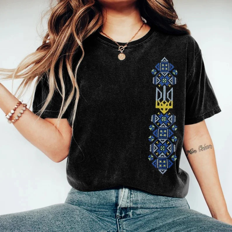 Zelensky Shirt Ukrainian Trident Symbol Ukraine Merch Zelensky T-Shirt