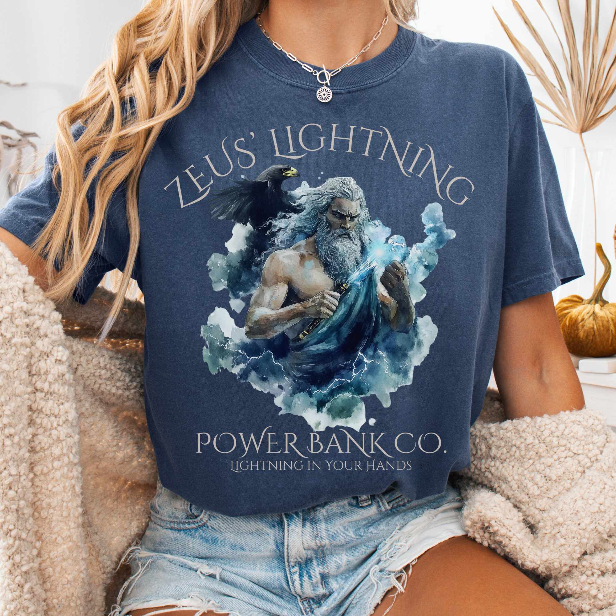 Zeus Lightning Power Bank Co. T-Shirt Best Gift For Girl